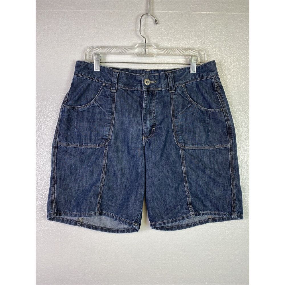 Lee Riders Jean Shorts 12 Women‎ Denim Blue high rise Western Outdoor Mom
